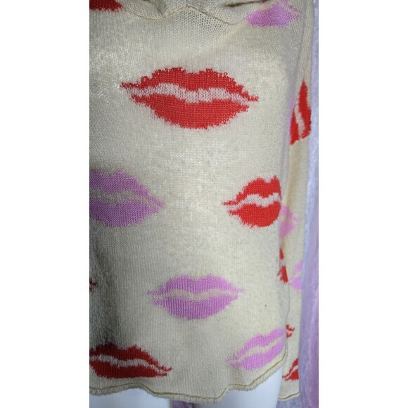 WildFox White Label Lips Wool Hoodie Cropped Sweater Size Small - Picture 4 of 10